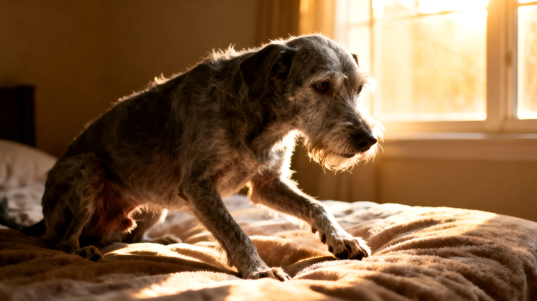 Ältere Hunde leiden häufig unter Gelenkschmerzen und Arthritis, die ihre Mobilität und Lebensqualität stark einschränken"